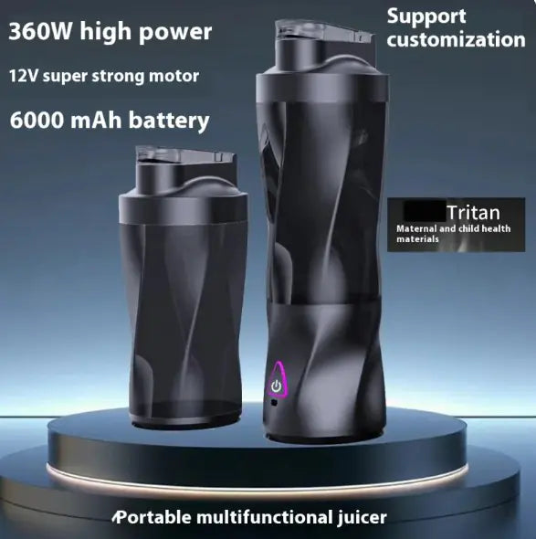 Portable Electric Juicer Blender Cup - USB Rechargeable 500ml Smoothie Maker with 2500mAh Battery - Personal Blender for Shakes, Smoothies & Juice On-The-Go