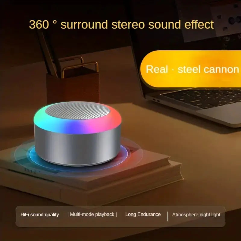 Wireless Portable Speaker with Color Ambient Light