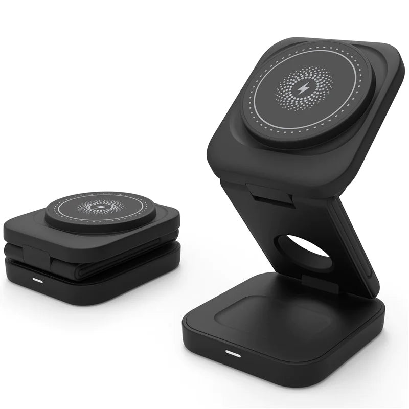 30W MAGNETIC FOLDABLE 3-IN-1 WIRELESS CHARGER - TRAVEL READY