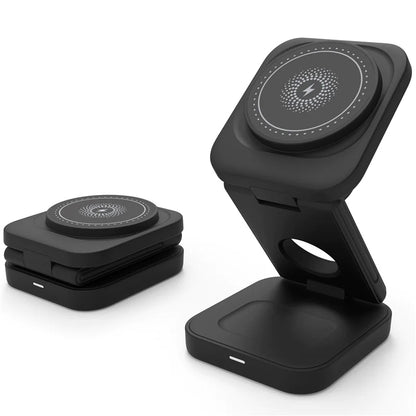 30W MAGNETIC FOLDABLE 3-IN-1 WIRELESS CHARGER - TRAVEL READY