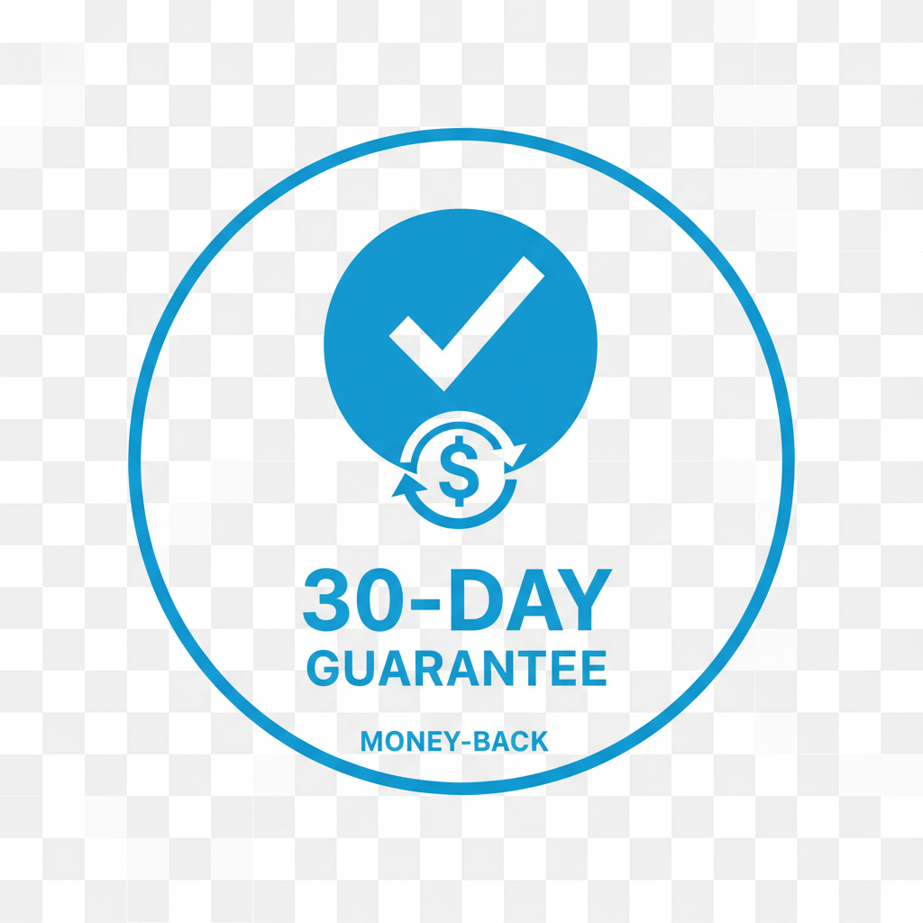 30-Day Money-Back Guarantee badge - satisfaction guarantee