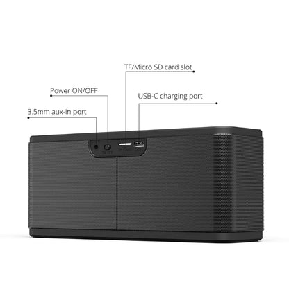 Bluetooth 5.0 TWS Portable Speaker with 3D Surround