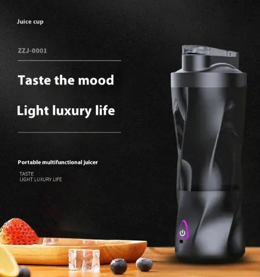 Portable Electric Juicer Blender Cup - USB Rechargeable 500ml Smoothie Maker with 2500mAh Battery - Personal Blender for Shakes, Smoothies & Juice On-The-Go