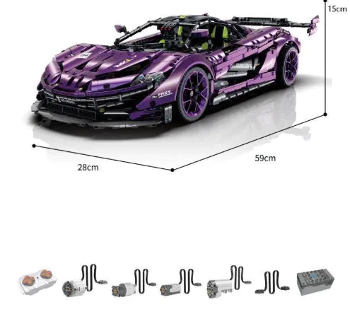 Electroplated Purple Tech Car Blocks