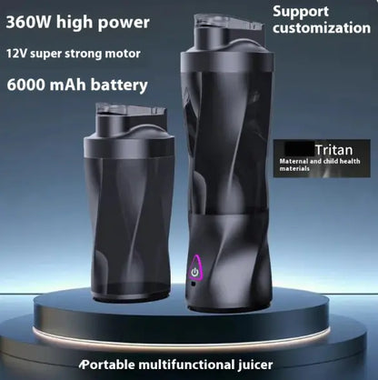 Portable Electric Juicer Blender Cup - USB Rechargeable 500ml Smoothie Maker with 2500mAh Battery - Personal Blender for Shakes, Smoothies & Juice On-The-Go