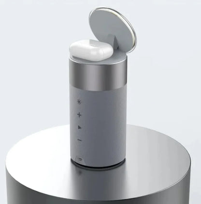 Charge Sync 3-in-1 Wireless Charging Station - iPhone AirPods Charger with Bluetooth Speaker & Touch Lamp - Multi-Function Desktop Charging Dock