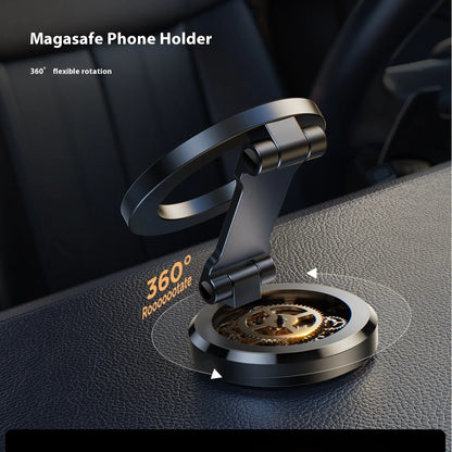 MagSafe Car Mount Phone Holder - 360° Rotating Magnetic iPhone Car Mount with 20 N55 Magnets - Foldable Dashboard Phone Holder for Safe Hands-Free Driving